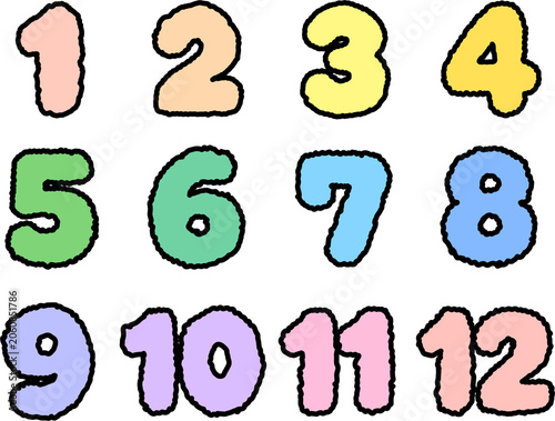 funny cartoon alphabet with numbers
