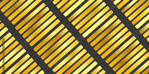 Cuadro en lienzo Garis bawah kuning grunge tebal lurus