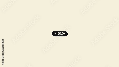 Social media follower counter rapidly increasing to 100k milestone with confetti explosion celebration.