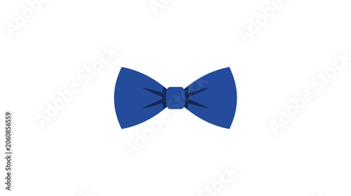 Minimalist Blue Bow Tie Vector Illustration