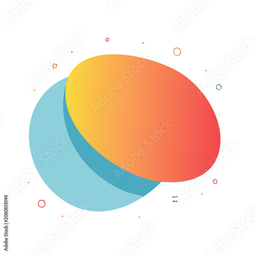 Colorful overlapping circles in flat design