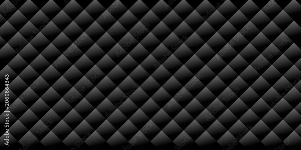 Fototapeta premium Luxury upholstered backdrop. Stitched layered background pattern. Leather textured sofa background. vector
