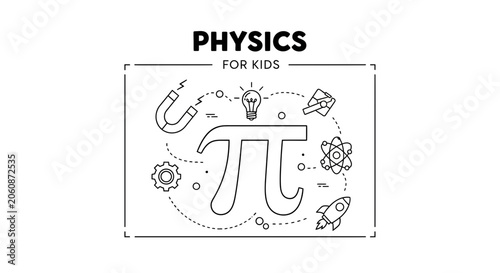 Physics for Kids: Pi Symbol, Science Icons, Education, Learning, STEM