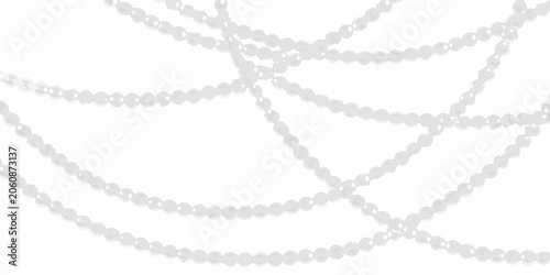 Fotografie Strands Of White Pearls In A Flowing Arrangement A Delicate Vector Illustration
