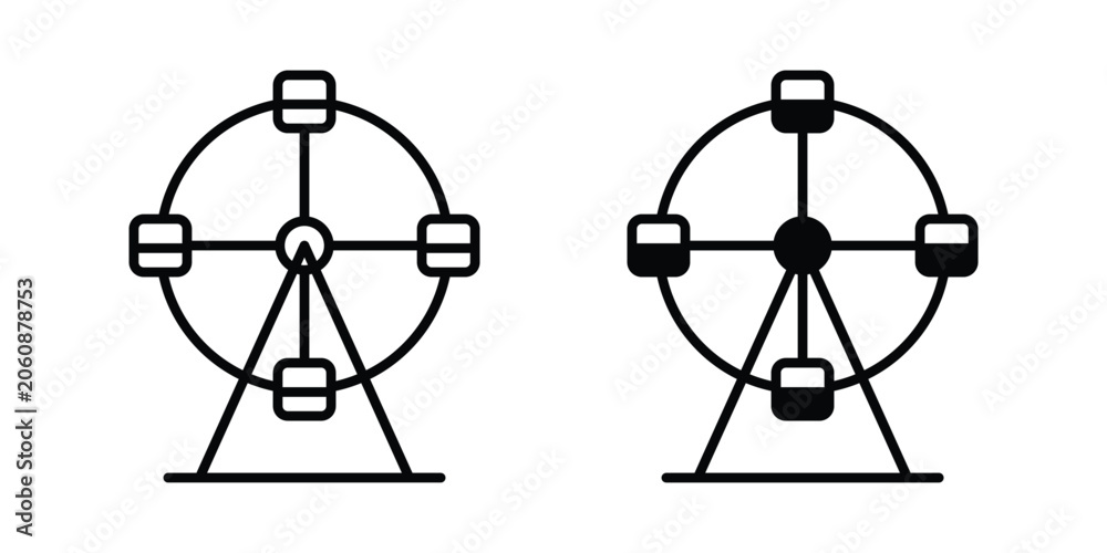 Fototapeta premium Ferris wheel icon
