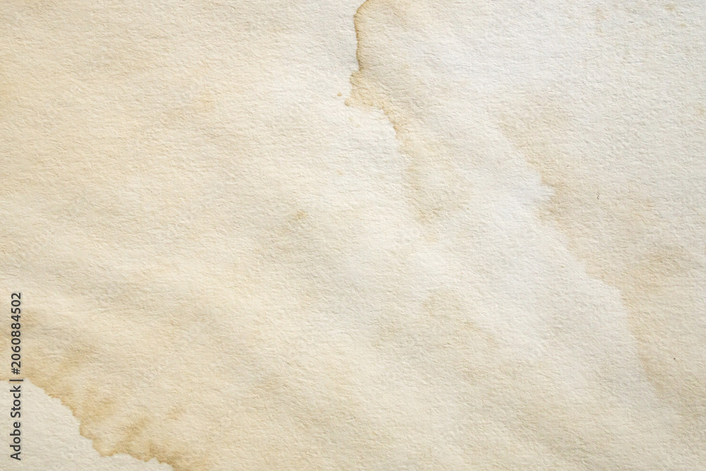 Obraz premium Old vintage paper texture background with aged stains and antique yellowed parchment effect