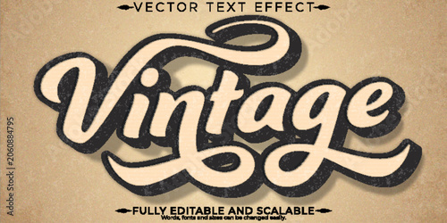 Konstfotografi Vintage editable text effect, editable retro and nostalgic text style