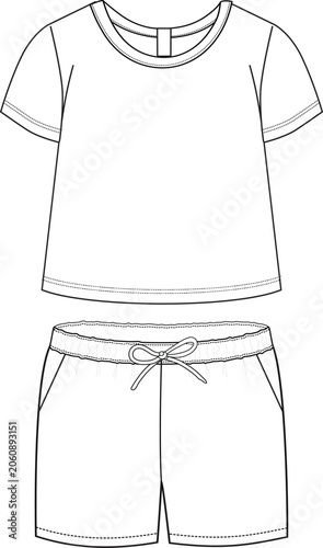 baby t shirt & short  print illustrations design