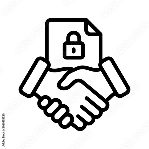Privacy Policy Agreement Icon for Legal Consent