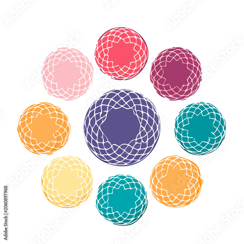 Colorful Geometric Mandala Pattern Illustration
