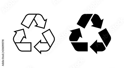 recycle symbol on transparent background