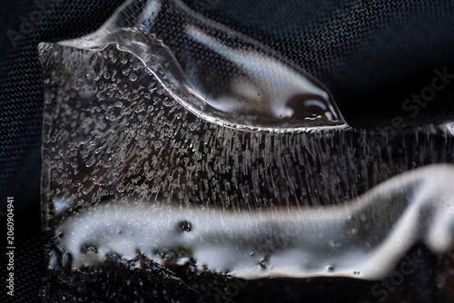 Tableau sur toile textura de hielo con burbujas adentro con transparencia