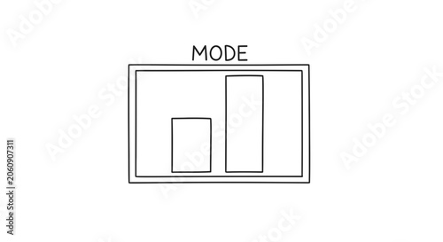 Mode Bar Chart Illustration - Data Analysis and Statistics Concept