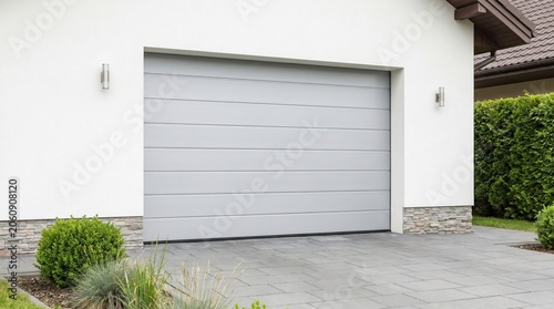 Modern new garage door (sectional door)