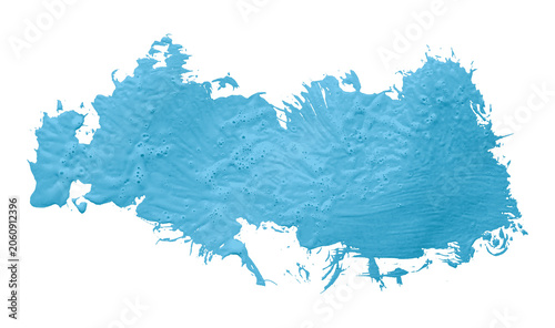 Light blue brush isolated on transparent background Light blue watercolor