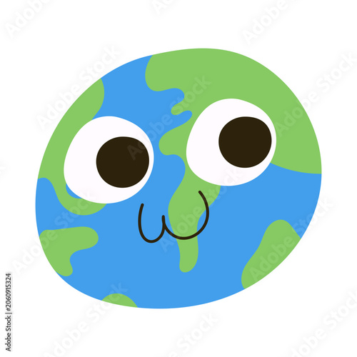 Adorable Cartoon Planet and Sun Characters with Expressive Faces for Educational Space Themes