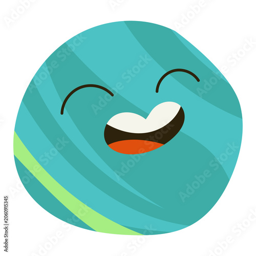 Adorable Cartoon Planet and Sun Characters with Expressive Faces for Educational Space Themes