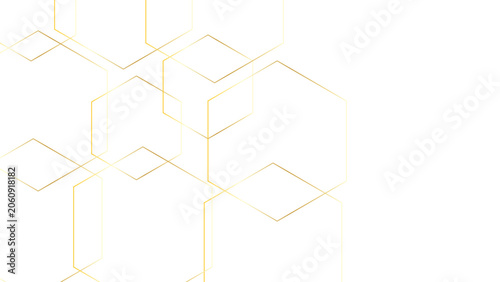 Foto Elegant golden hexagonal frame abstract design