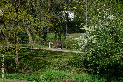 Park at the River Oste in Sittensen, Lower Saxony