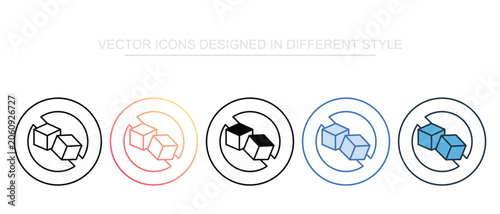 Foto Sucrose Icon Set Isolated on White Background Illustration