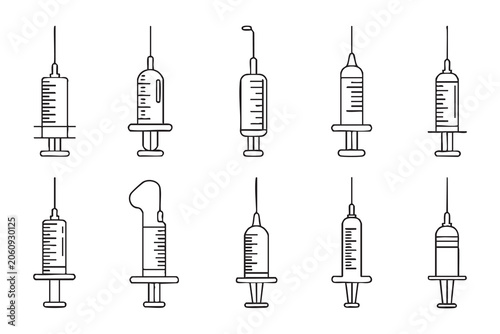 Fotografía Vaccine Syringe Graphics for Immunization Campaigns, Medical Dashboards and Publ