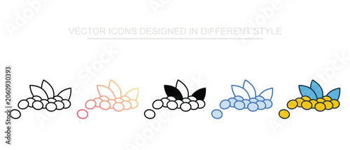 Soy Lecithin Icon Set Isolated on White Background Illustration