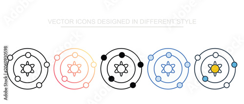 Antioxidant Icon Set Isolated on White Background Illustration