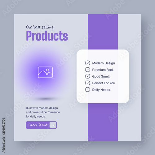 Modern product marketing promo social media banner template layout