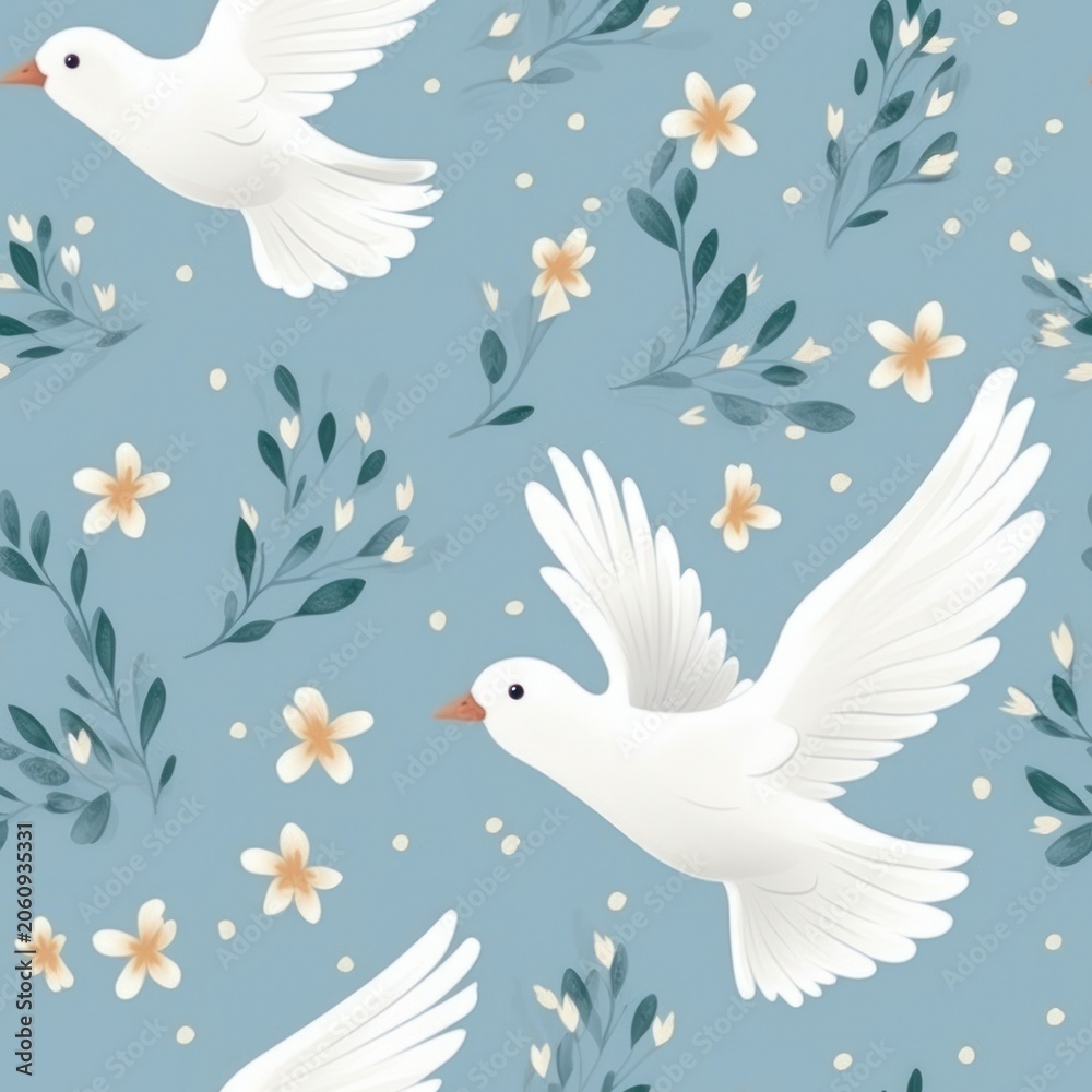 Fototapeta premium Dove pattern backgrounds wallpaper.