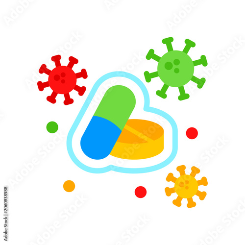 Foto Antihistamine flat color icon