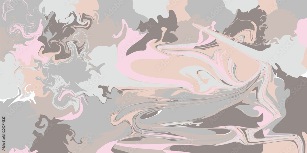 Fototapeta premium Abstract liquid marble background with soft pink and grey flowing colors, modern artistic fluid design