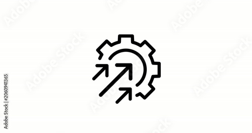 Quadro su tela efficiency and production growth line icon