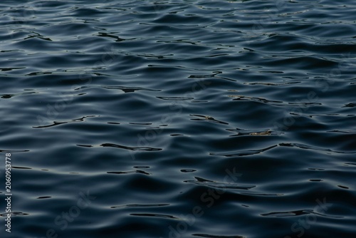 Dark blue ocean water ripples surface background evoking serene depth and calmness for corporate web design advertising layouts