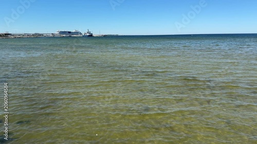 Calm Baltic Sea waters near Jurmala coast Latvia