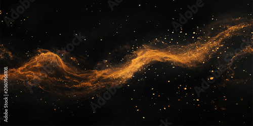 Slika na platnu Cosmic Fire in Space Nebula and Galaxy with Glowing Supernova Energy in Dark Sta