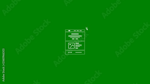 User Leaving Website User Exit or Leaves, Bounce Rate, Disengagement, Webpage Abandonment - Minimal Flat Design Motion Graphics Clip - Green Screen, 7.5% Gray