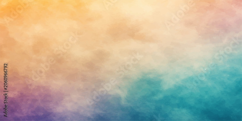 Konstfotografi Abstract Colorful Watercolor Background with Sky Clouds Smoke and Soft Light Tex