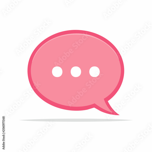 Pink Speech Bubble with Ellipsis
