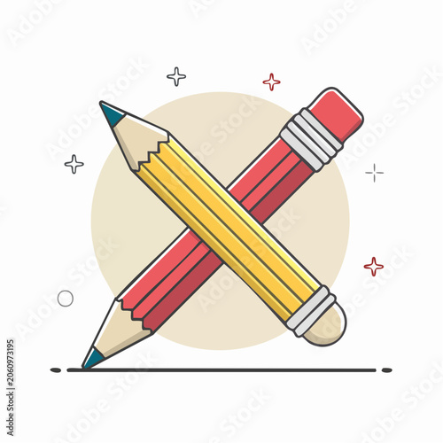 Two Pencils Crossed