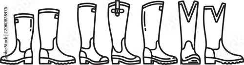 Fotografija Variety of riding boots and equestrian footwear styles