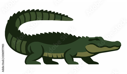 Photos American Alligator Vector Icon - Wildlife Mascot Graphic