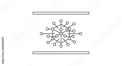 Abstract molecular structure network with connections, scientific concept