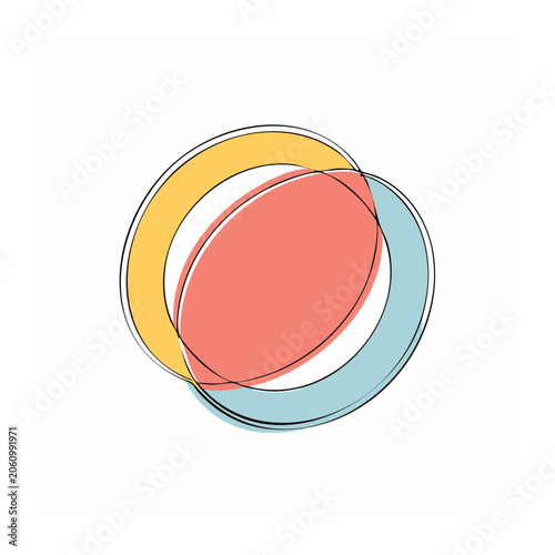 Colorful overlapping circles abstract illustration