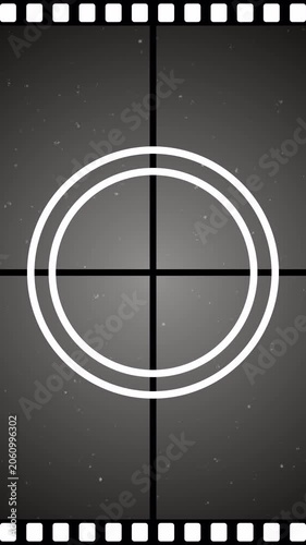 10 old film countdown vertical Vintage Old Film Countdown from Ten to Zero Vertical Background