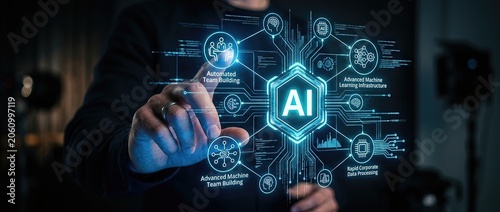 Innovative ai team building workshop in modern business environment interactive content engaging viewpoint on advanced machine learning strategies