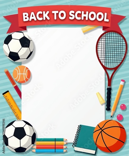 Back to School Marketing Flyer Template with Ample Blank Copy Space for advertising