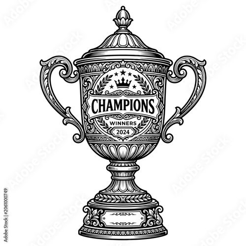 Champions Winners Trophy 2024 - Vintage Ornate Award Cup
