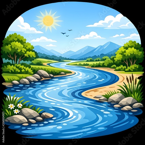 landscape with river