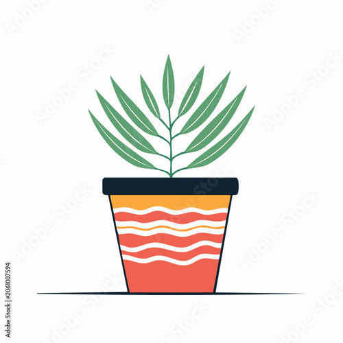Potted Plant with Decorative Pot