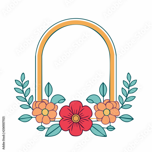 Arch Frame with Floral Decoration